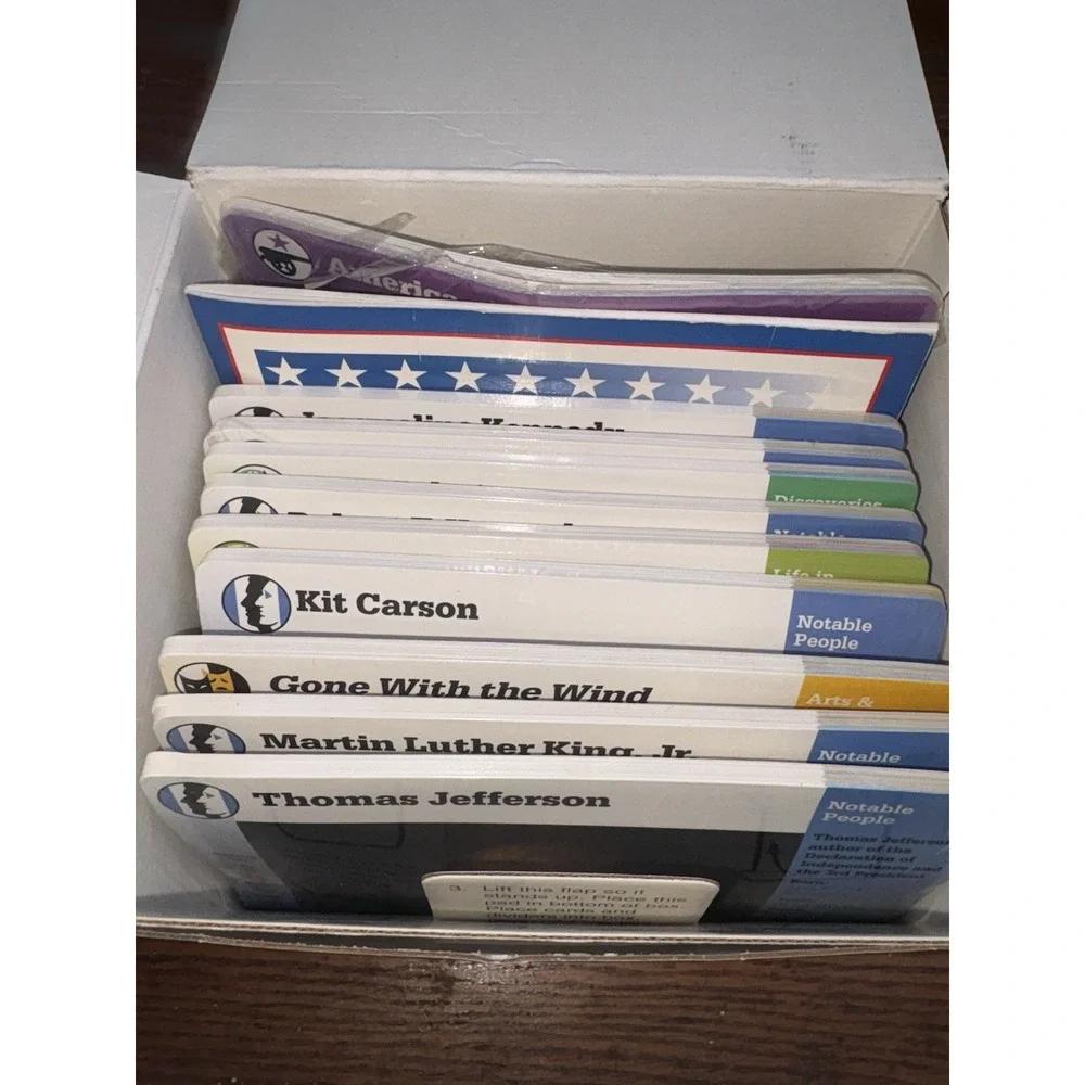 Story of America Cards Box Set by Grolier History Home School Life in America
